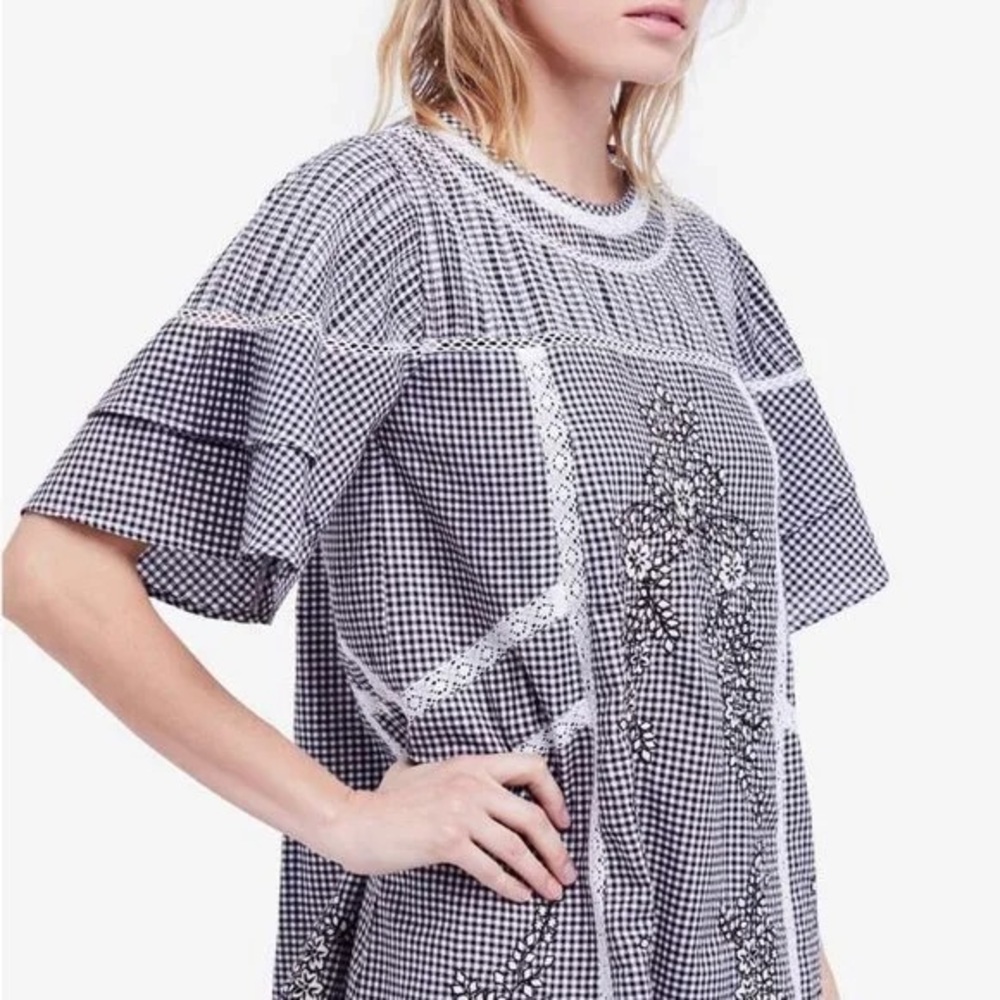 Free People Sunny Day Gingham Dress Size S - Picture 2 of 7